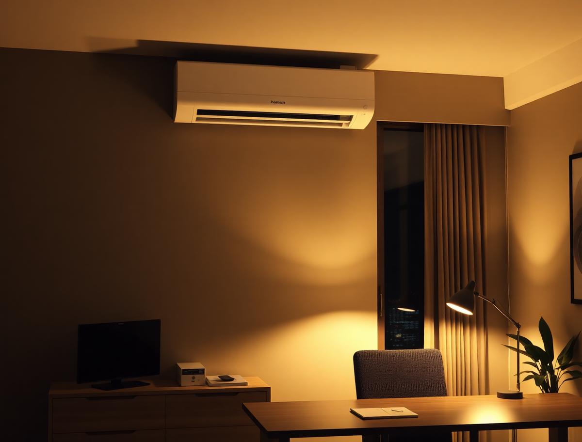 Климатик Mitsubishi Electric, монтиран в модерен интериор
